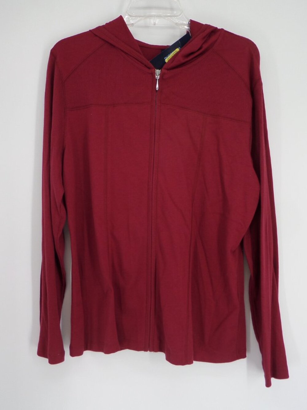 Westbound Women's Fall Long Sleeve Burgundy  Lightweight Hoodie Jacket Size L